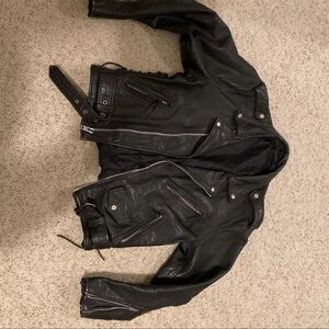Vintage biker leather jacket